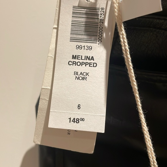 BNWT Wilfred Melina  high rise straight leg faux leather Jeans. Reposhing. - Picture 12 of 15